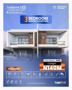 3-Bedroom Semi Detached Duplex For Sale In Sangotedo Lekki, Lagos
